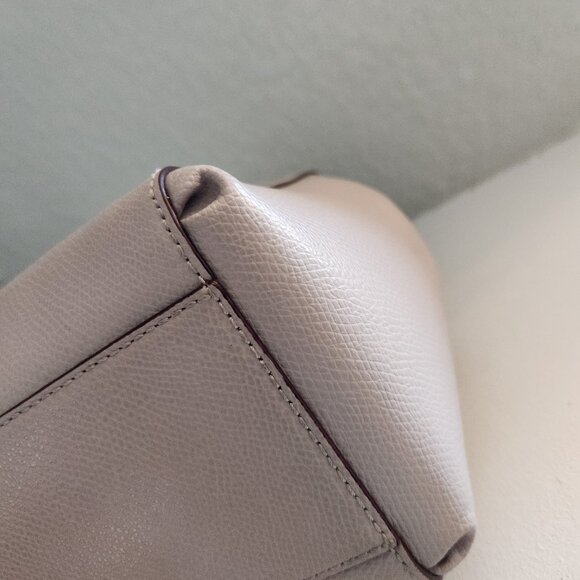 Nwot Coach Christie Carryall Tan Leather Satchel Purse - Picture 9 of 13